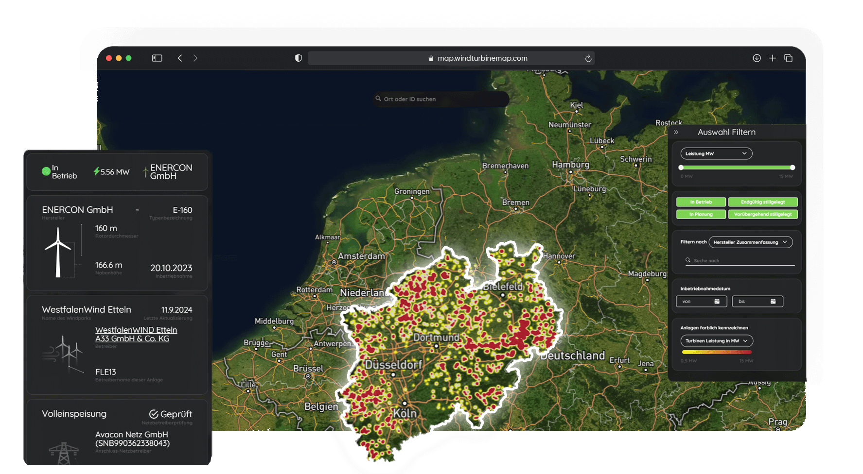 Kartenvorschau für NRW
