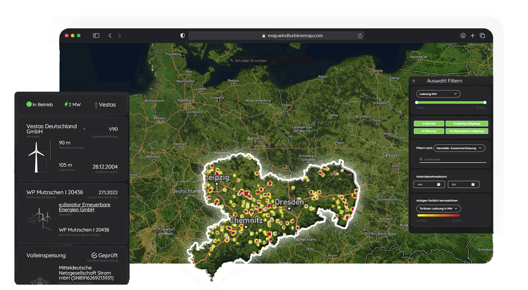 Kartenvorschau für Sachsen